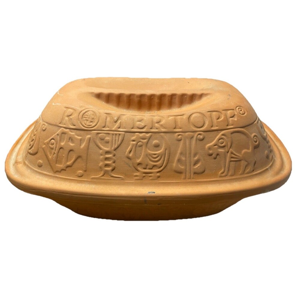 Vintage Romertopf Terra Cotta Clay Roaster Baker 111 Bax -Keramik West Germany